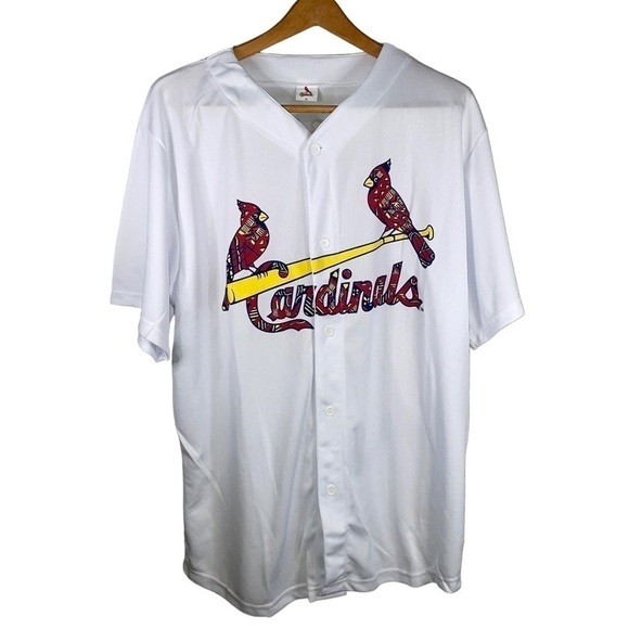 St. Louis Cardinals Jersey Kolten Wong #16 Aloha Print Button Down White Size XL - Picture 1 of 7